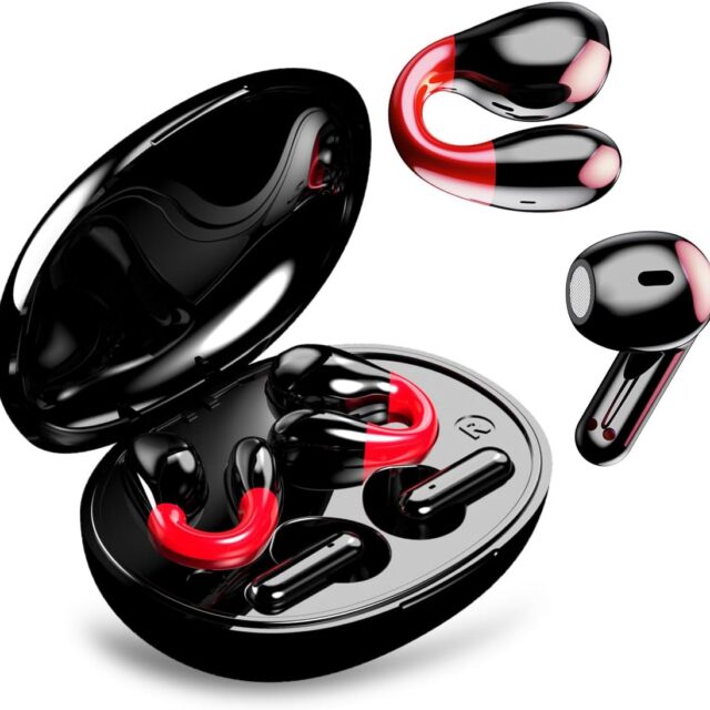 Wireless Earbuds Bluetooth, Dual Set (In-Ear & Ear-Clip), Wireless Headphones Bluetooth 5.3 Earphones with Noise Cancelling Mic, Deep Bass Stereo Sound, 60H Playtime, IPX7 Waterproof, USB-C