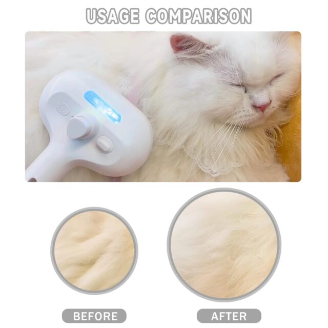 Press Pet Spray Hair Removal Comb