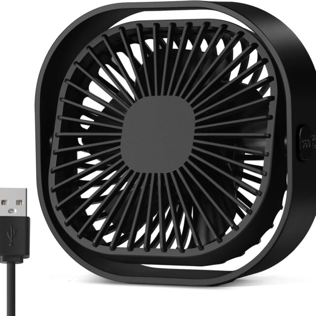 Mini Bedside Fan Small Desk Powerful Fan Cooling Portable 360??Rotatable