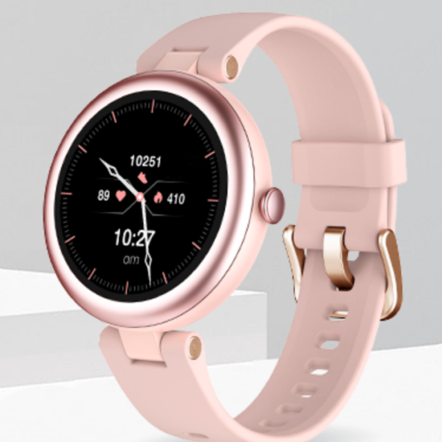 Smart Watch for Women for Mom & Her | Fitness Tracker with Heart Rate Monitor, Sleep Tracking, Pedometer | Round, Waterproof, iOS & Android Compatible